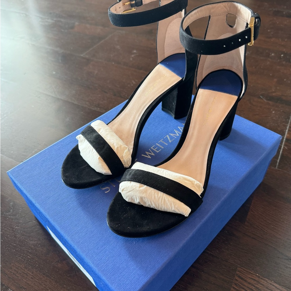 Stuart Weitzman Black Suede Women's Heels